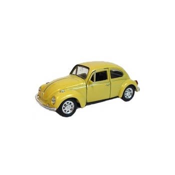 Speelauto Volkswagen Kever geel 12 cm - Speelgoed auto's
