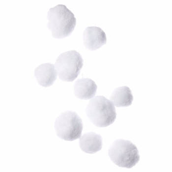 10x Kunst sneeuwballen 8 cm - Decoratiesneeuw