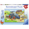 Ravensburger puzzel bouwplaats en boerderij - 2 x 12 stukjes
