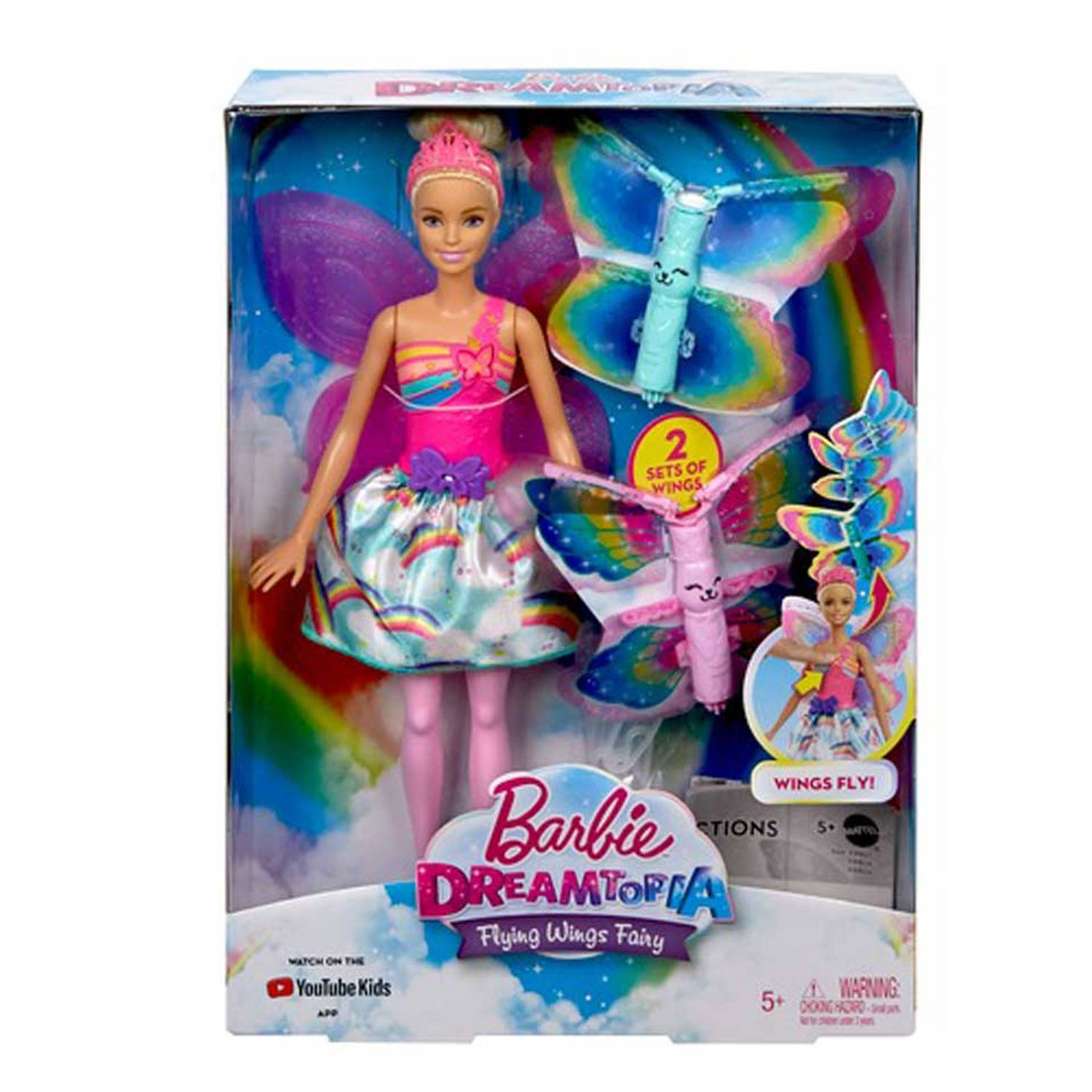 achterzijde Zuivelproducten zo Barbie Dreamtopia fee met vliegende vleugels | Blokker