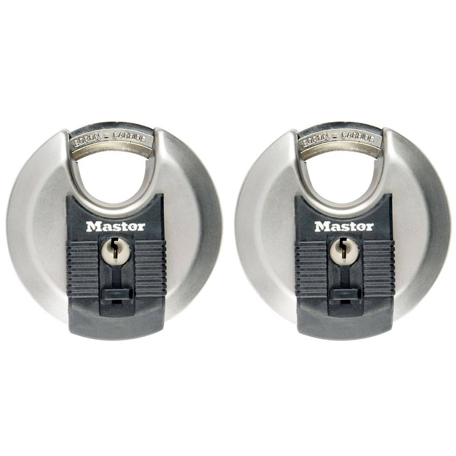 Master Lock Discus hangslot Excell 70 mm roestvrij staal 2 st M40EURT
