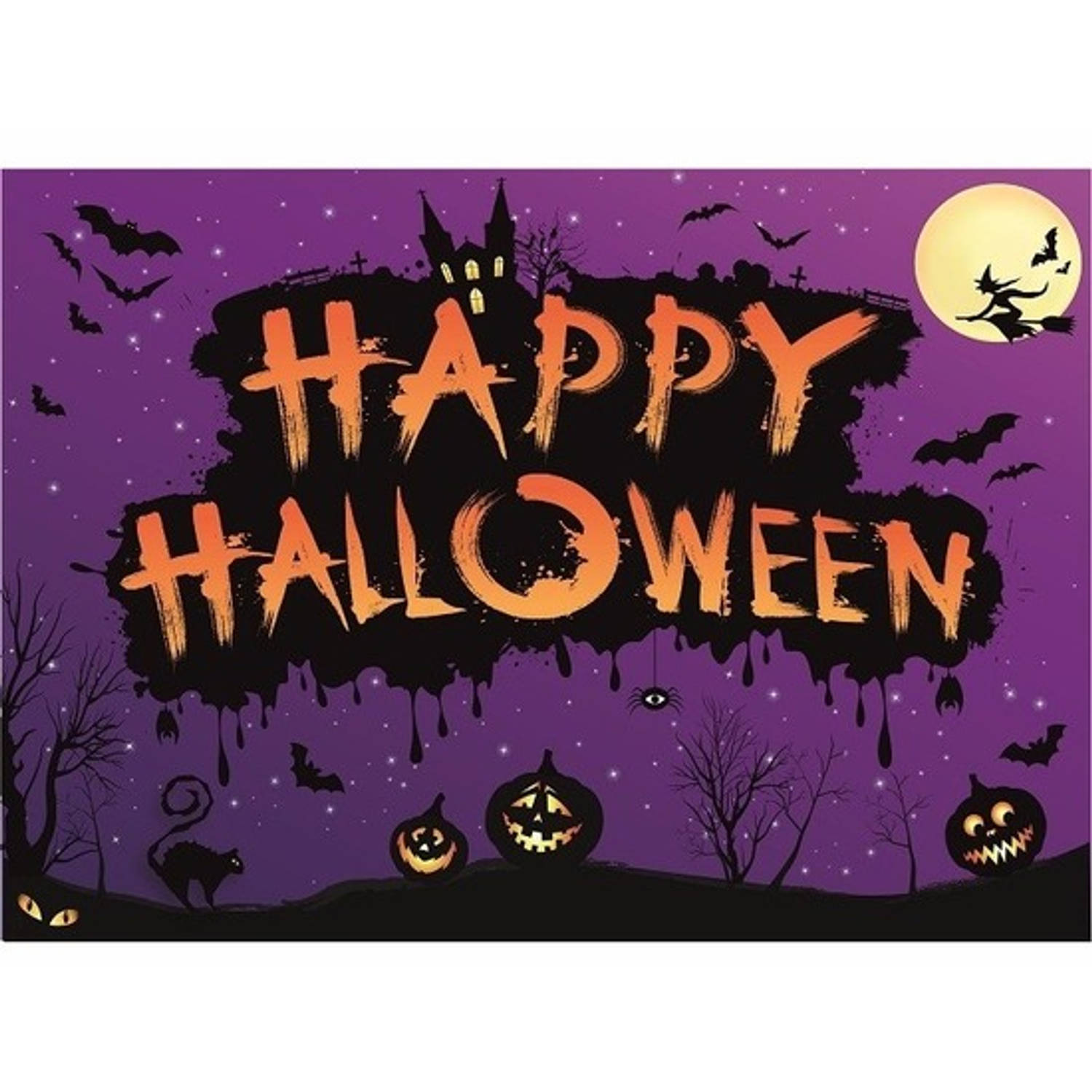 gesloten Accumulatie Bank Halloween - Happy Halloween poster 42 x 59 cm - Feestposters | Blokker