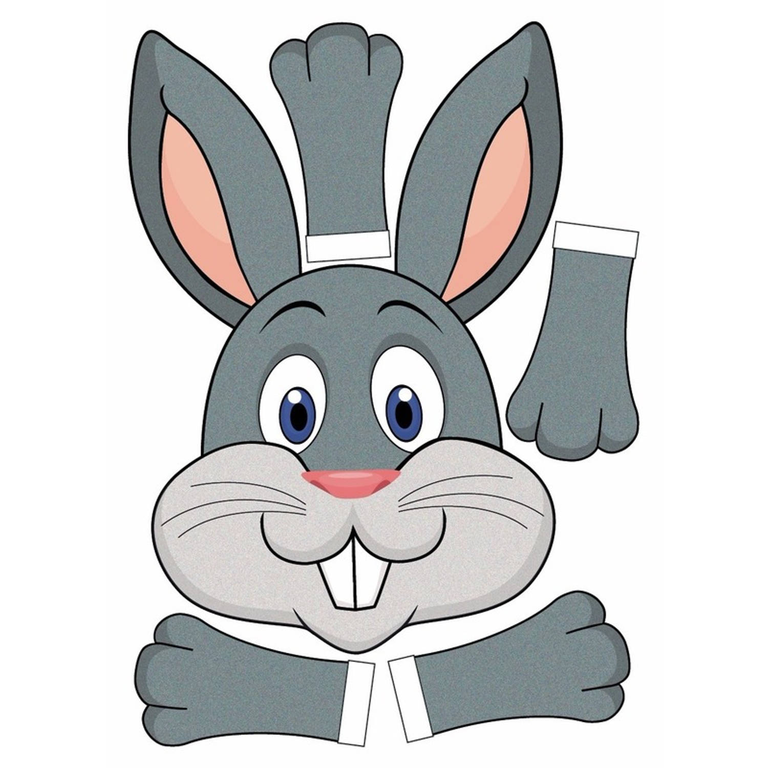 Gelach Taille Walter Cunningham Kartonnen konijnen masker voor kinderen - Verkleedmaskers | Blokker