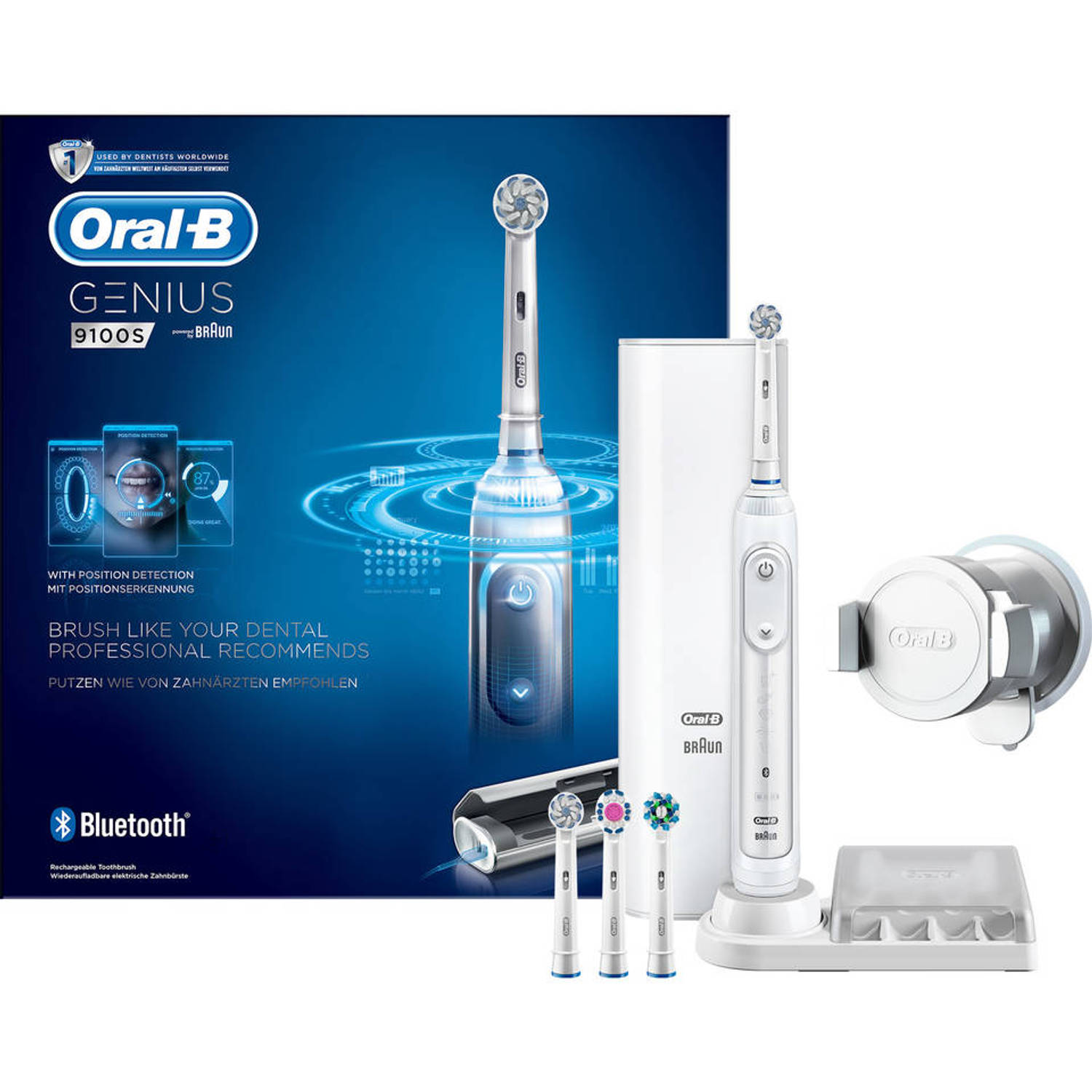 Oral-B elektrische tandenborstel Genius 9100S wit - 6 poetsstanden