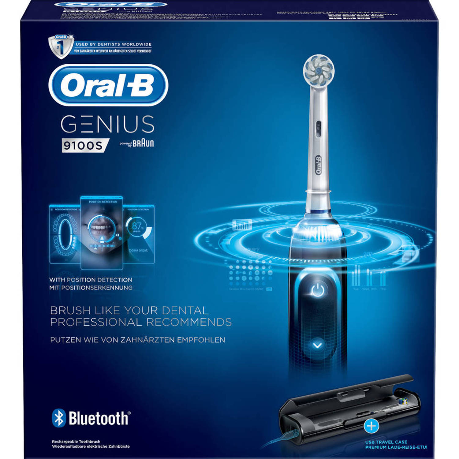 Verplicht Tapijt Onverenigbaar Oral-B elektrische tandenborstel Genius 9100S zwart - 6 poetsstanden |  Blokker