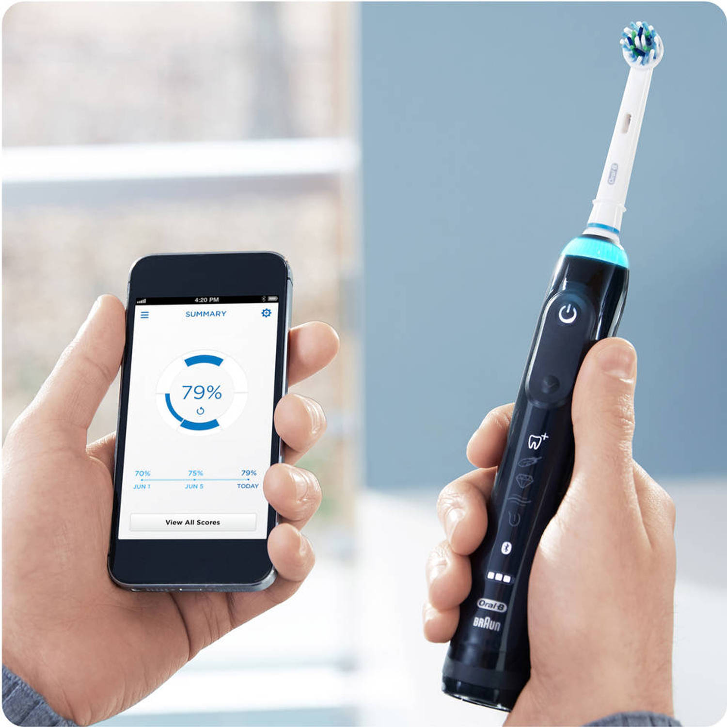 Verplicht Tapijt Onverenigbaar Oral-B elektrische tandenborstel Genius 9100S zwart - 6 poetsstanden |  Blokker