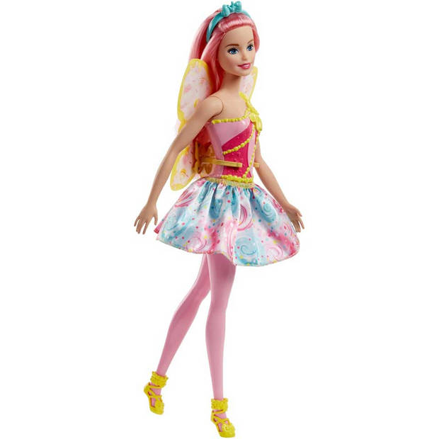 Barbie Dreamtopia pop regenboog fee - roze haar