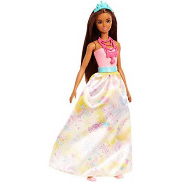 Barbie Dreamtopia pop regenboog prinses - donker haar