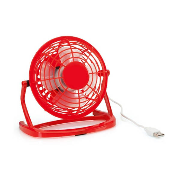 Gekleurde USB mini ventilator rood - Ventilatoren