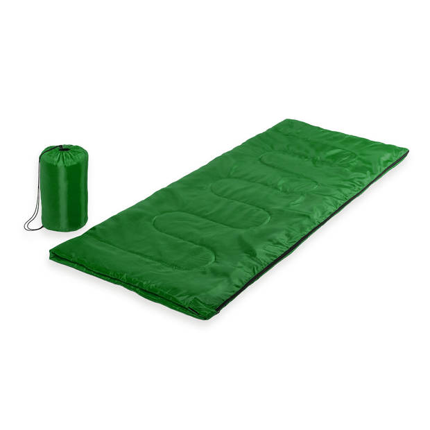 Groene camping 1 persoons kampeerslaapzak dekenmodel 75 x 185 cm - Slaapzakken
