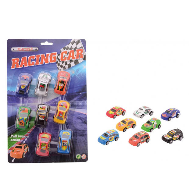8x race speelgoed autos kado set - Speelgoed auto's