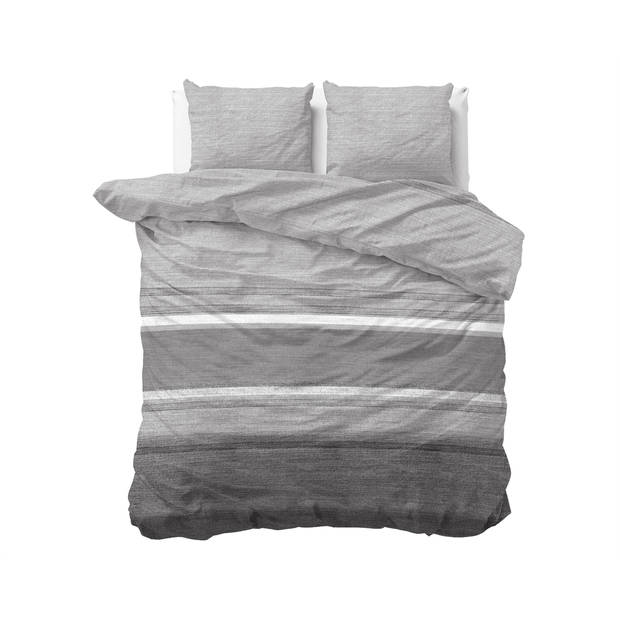 Sleeptime stone stripe grey - dekbedovertrek: 1-persoons (140 cm)
