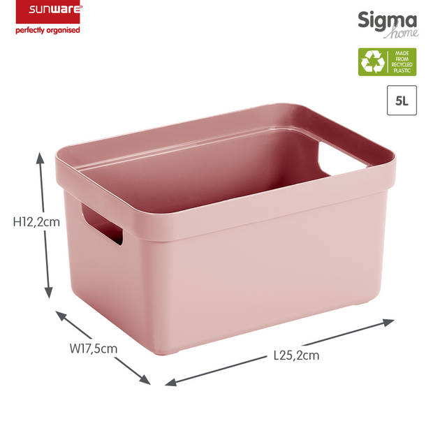 Sunware Sigma home opbergbox 5L - roze