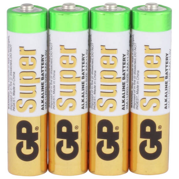 GP Super Alkaline batterijen AAA/LR03 - 4 stuks
