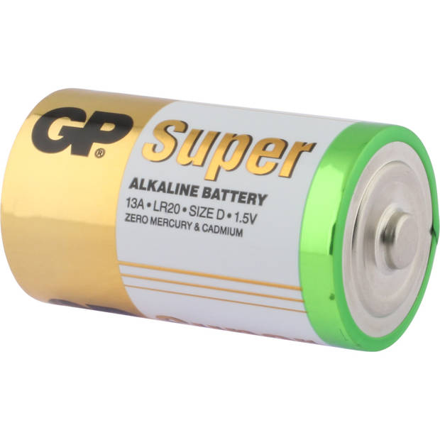 GP Super Alkaline batterijen D/LR20 - 2 stuks