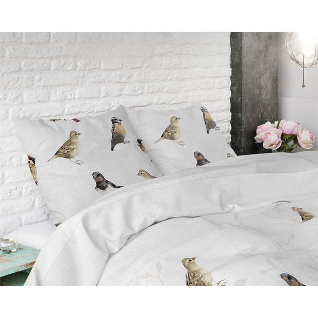 Sleeptime birdy white - dekbedovertrek: 2-persoons (200 cm)