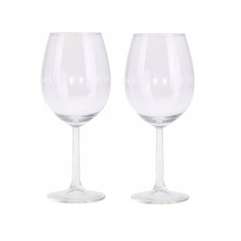 4x Witte wijn glazen transparant 430 ml - Wijnglazen