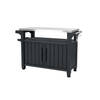 Keter Unity XL BBQ tafel - 134x52x90cm - 207L - Grafiet