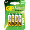 GP Super Alkaline batterijen AA/LR6 - 4 stuks