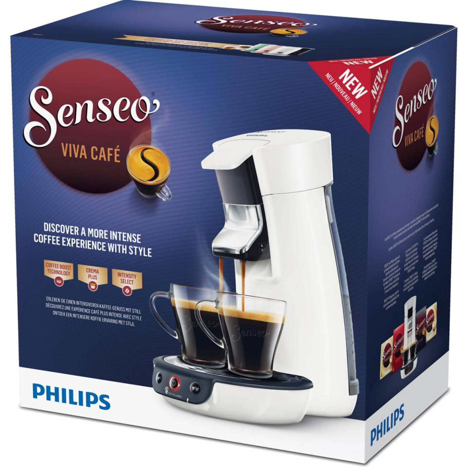 wijk Verklaring Schurk Philips SENSEO® Viva Café koffiepadmachine HD6563/00 - wit | Blokker