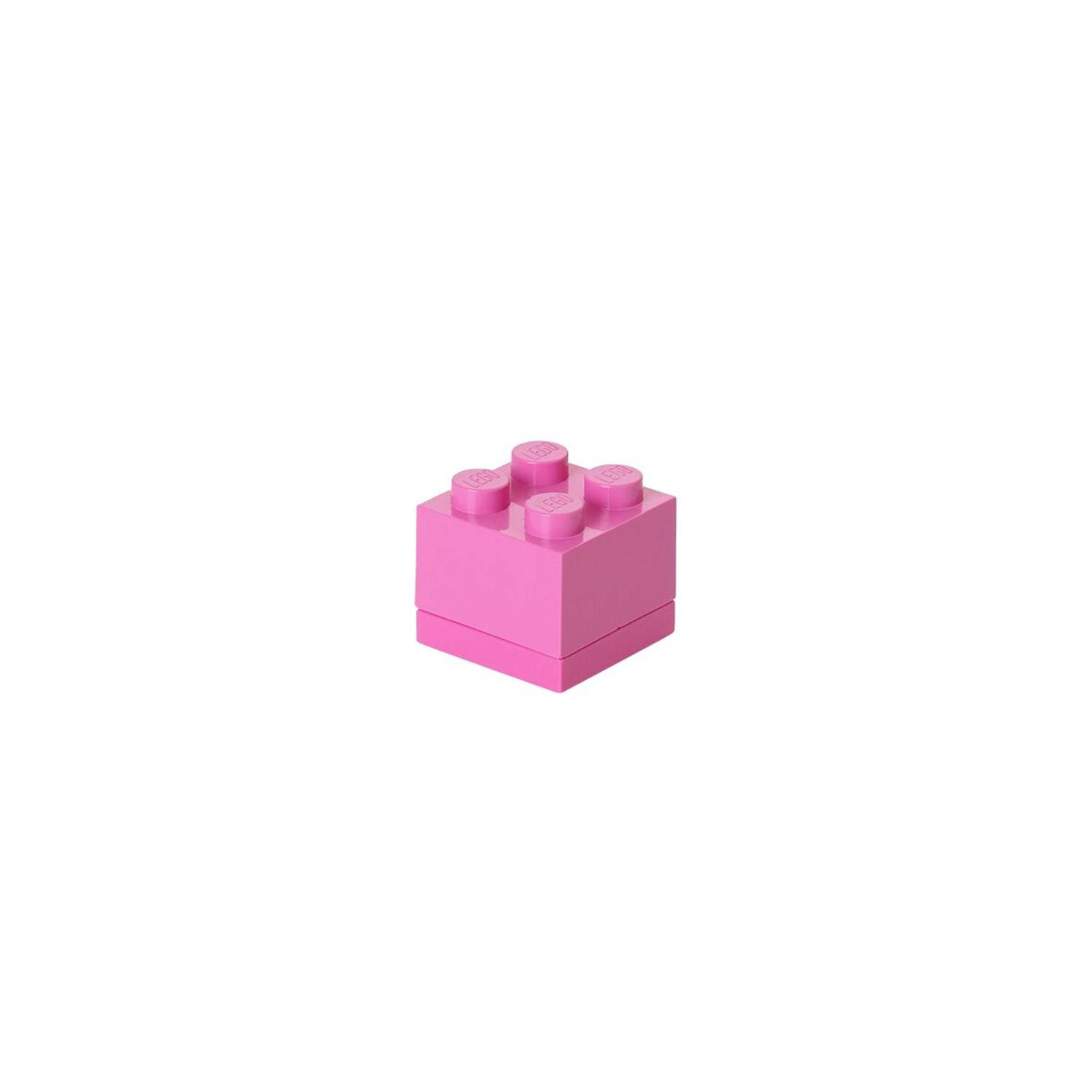 LEGO - Set van 2 - Opbergbox Mini 4, Roze - LEGO