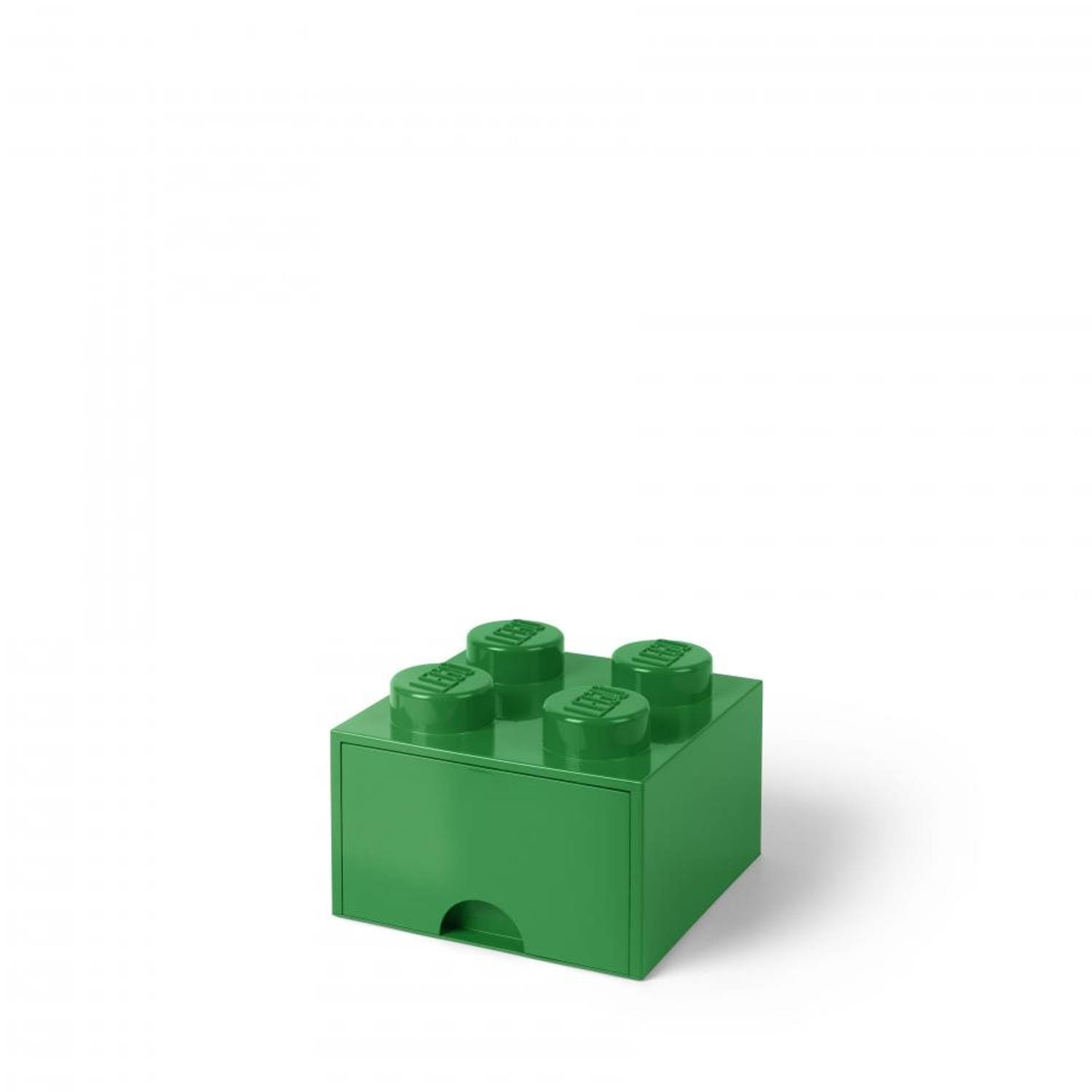 LEGO Storage 4 Knob Brick 1 Drawer (Dark Green)