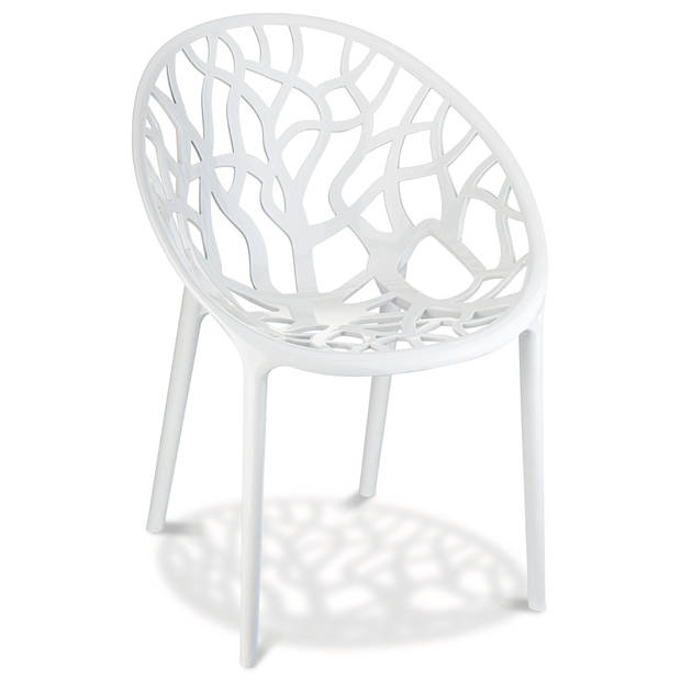24designs stoel crystal - stapelbaar - wit
