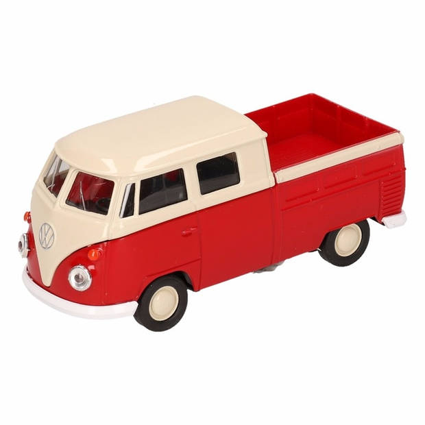Speelgoed Volkswagen T1 pick up busje rood Welly autootje 1:36 - Speelgoed auto's