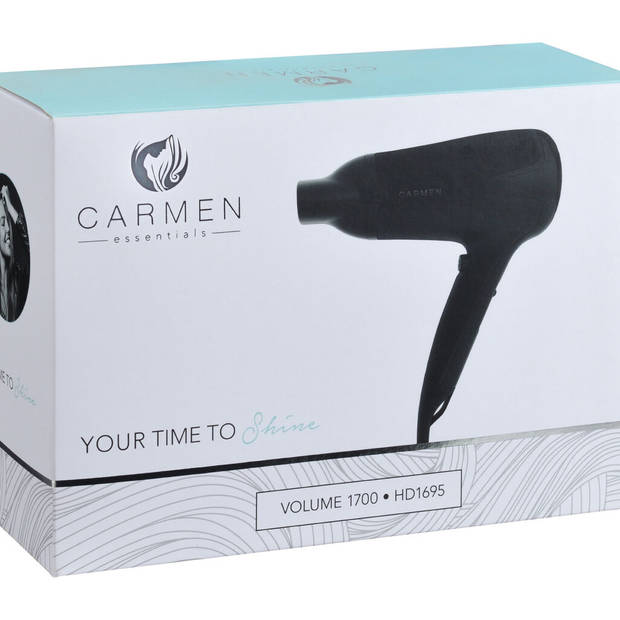 Carmen HD1695 - Föhn - 1700 Watt - Coolshot functie - Zwart