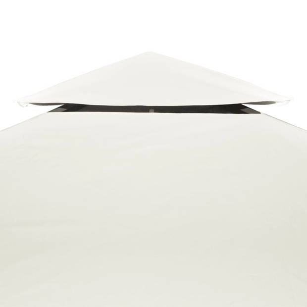 vidaXL Vervangend tentdoek prieel 310 g/m² 3x3 m crèmewit