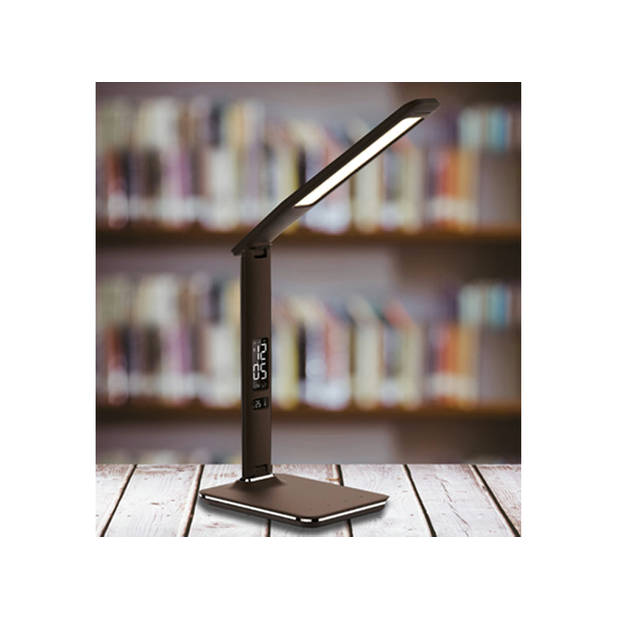 Dreamled LED Bureaulamp - Dimbaar - Bruin/Zwart Lederen Look