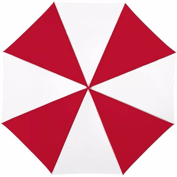 Automatische paraplu rood/wit 82 cm - Paraplu's