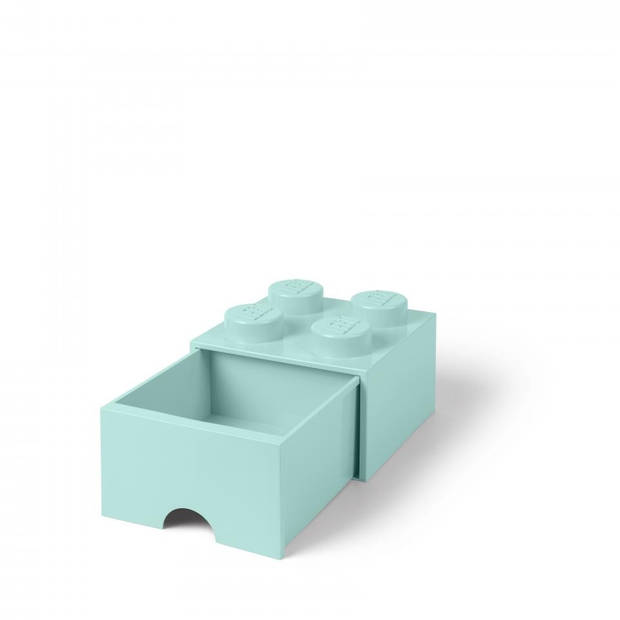 LEGO Brick 4 opberglade - aqua blue