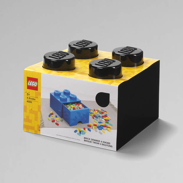 LEGO Brick 4 opberglade - zwart