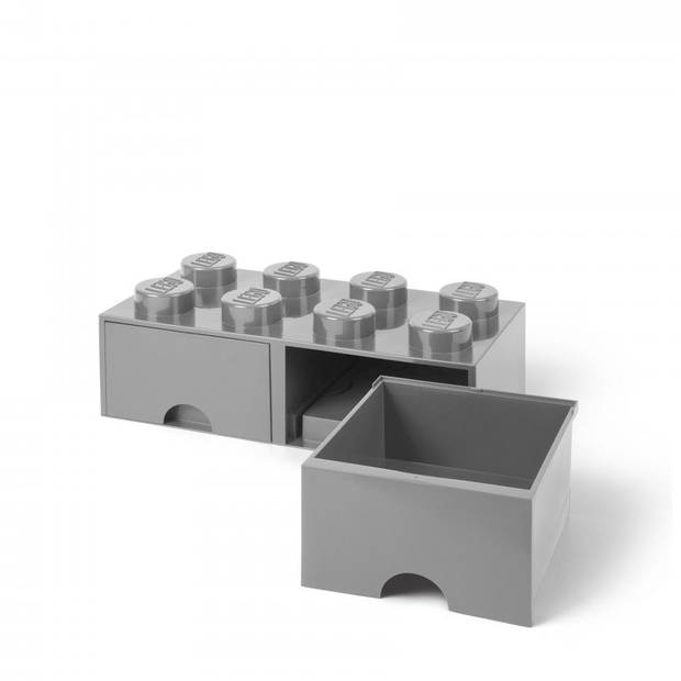 LEGO Brick 8 opberglade - medium stone grey
