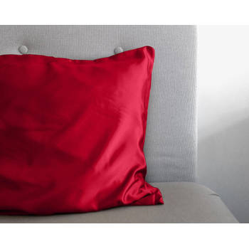 Kussensloop Glans Satijn - Rood - Anti-allergeen - 60 x 70 cm