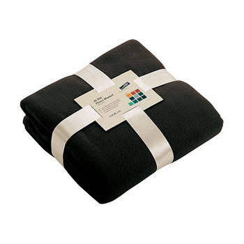 Zwart fleece deken - Plaids