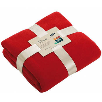Rood fleece deken - Plaids