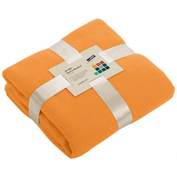 Oranje fleece deken - Plaids