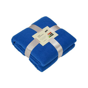 Kobaltblauw fleece deken - Plaids