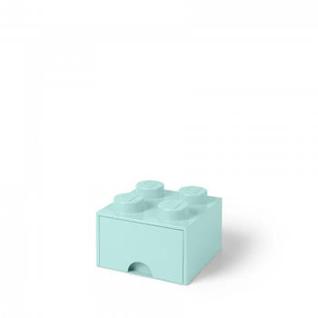 LEGO Brick 4 opberglade - aqua blue