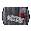 Droogloopmat Welcome hearts 50x75 cm