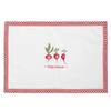 Clayre & eef placemat 6 stuks 48x33 spl - rood - katoen