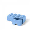 LEGO Brick 8 opberglade - light royal blue