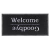 Droogloopmat Welcome/Goodbye zwart 40x80 cm