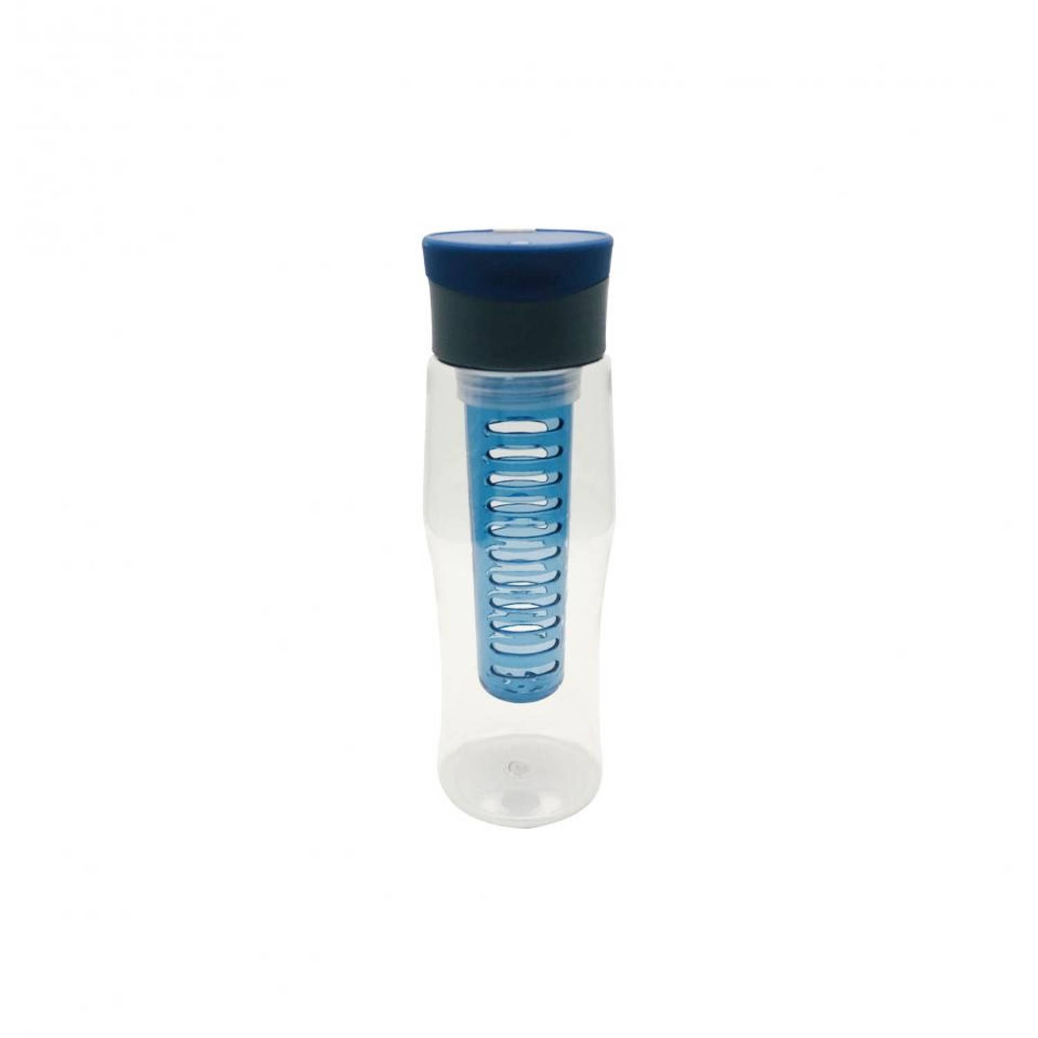 Kangoeroe capsule diagonaal Blokker waterfles met infuser - donkerblauw - 700 ml | Blokker
