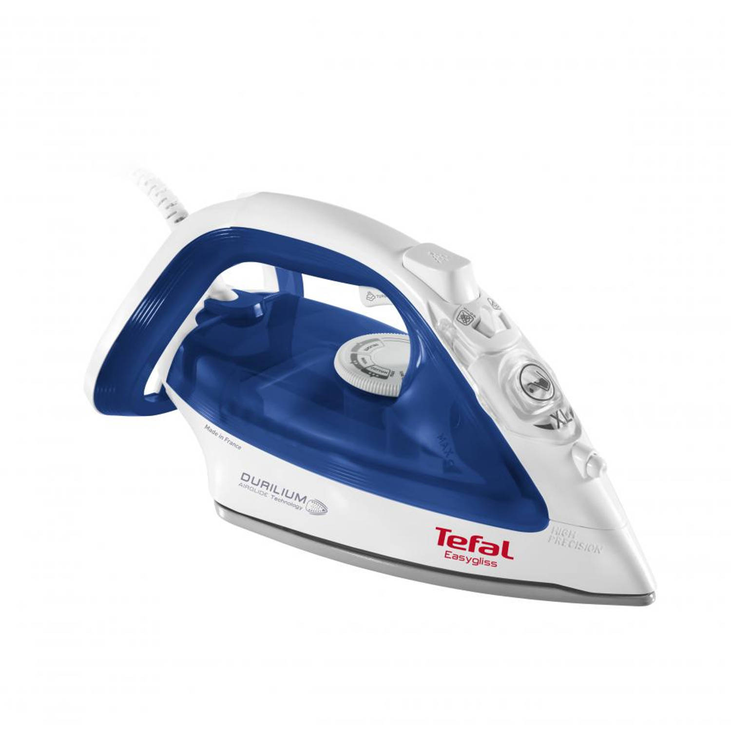 Tefal EasyGliss FV3960 - Durilium Airglide strijkzool - 2400W - 140 g/min stoomstoot - 35 g/min continue stoomafgifte - Druppelstop - Made in France