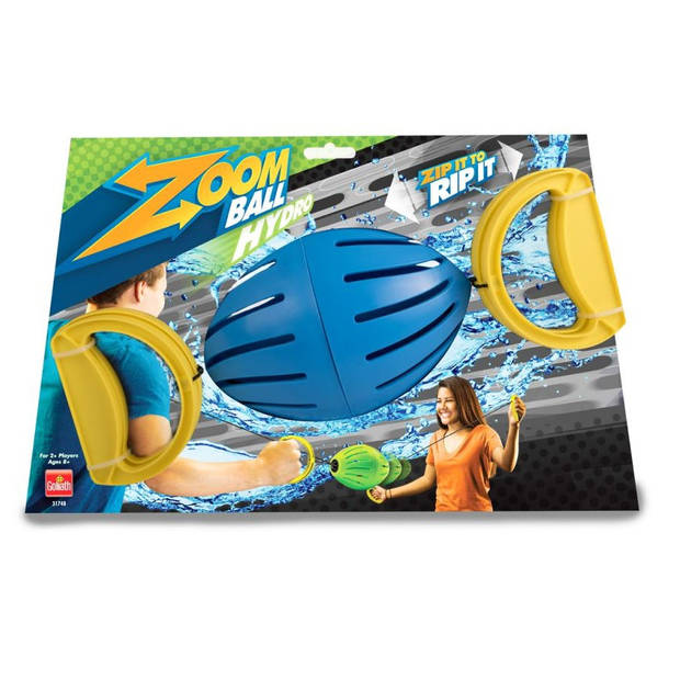 Goliath trekbalspel Zoomball Hydro geel/blauw