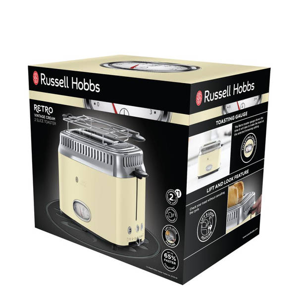 Russell Hobbs broodrooster Retro Classic - crème