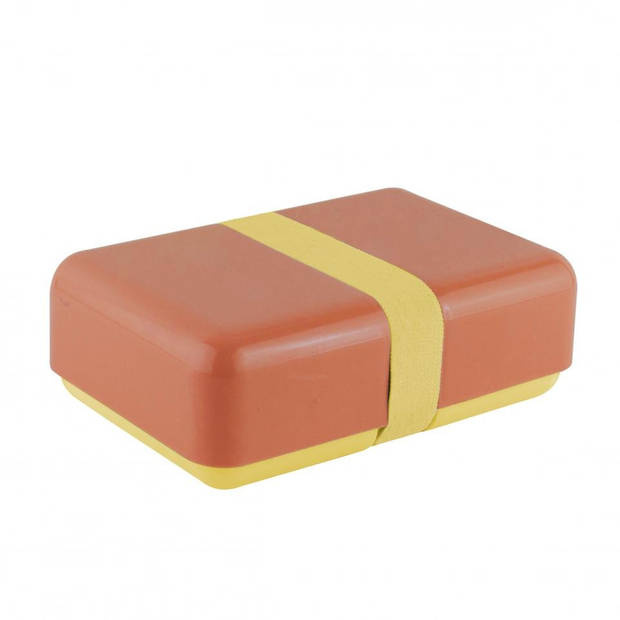 Blokker Basic lunchbox - roze/geel